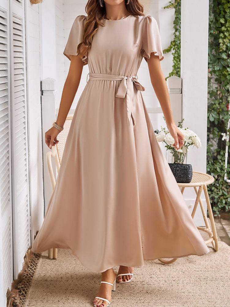 Emma| Elegante gekruiste jurk met splitjes